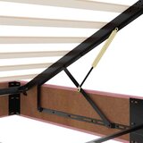  Otomanska postelja z vzmetnico & LEDs roza 140x200cm žamet | Shoptok.si