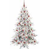  Umjetno božićno drvce s nogom Bijelo 180 cm PVC i čelik | shoptok.hr