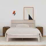 vidaXL Nočna omarica 2 kosa medeno rjava 40x34x55 cm trdna borovina Cene