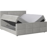 MID.YOU POSTELJA BOXSPRING 180 cm x 200 cm , kovina, umetna masa, tekstil, karton, leseni material svetlo siva | Shoptok.si