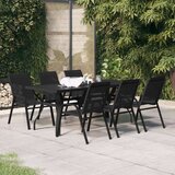  7-dijelni vrtni blagovaonski set crni | shoptok.hr