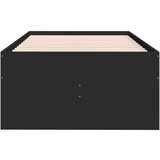 vidaXL Dnevna postelja s predali črna 100x200 cm inženirski les | Shoptok.si