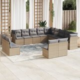 vidaXL 12-dijelni set vrtnih sofa od poliratana s jastucima bež | shoptok.hr