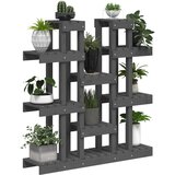  Stalak za biljke sivi 104,5 x 25 x 109,5 cm od masivne borovine | shoptok.hr