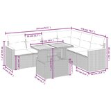  7-dijelni set vrtnih sofa sivi od poliratana | shoptok.hr