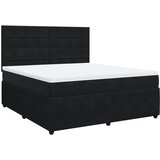 vidaXL Krevet s oprugama i madracem crni 180x200 cm baršunasti | shoptok.hr