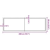 Stolna ploča tamnosmeđa 200x60x(2-6) cm obrađena hrastovina | shoptok.hr