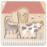 eliNeli Wooden Puzzle Farm puzzle od drva 12m+ 7 kom | shoptok.hr