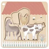 Wooden Puzzle Farm sestavljanka iz lesa 12m+ 7 kos