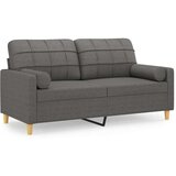  Dvosjed s ukrasnim jastucima tamnosivi 140 cm od tkanine | shoptok.hr