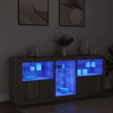  Komoda s LED svjetlima boja sivog hrasta 162 x 37 x 67 cm | shoptok.hr