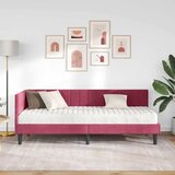  Kutni krevetni okvir s madracem 2 kom. Vinska crvena 80 x 200 cm | Shoptok.si