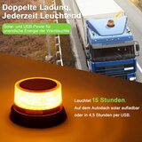 SOLAR ENERGY led vrtljiva opozorilna luč z baterijo in usb polnjenjem Odprta Embalaža | Shoptok.si