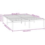  Metalni okvir za krevet bijeli 140 x 190 cm | Eponuda.ba