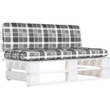 Maison Chic Vrtni srednji kavč - Zunanji kavč iz palet bela impregnirana borovina, (22041079) | Shoptok.si
