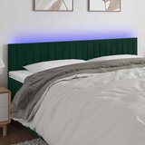  LED uzglavlje tamnozeleno 160x5x78/88 cm baršunasto | shoptok.hr