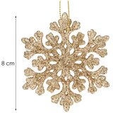 springos set božićnih ukrasa "Snježna pahulja", 6 cm, 8 komada, zlatna | shoptok.hr
