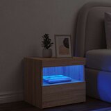 vidaXL Nočna omarica z LED lučkami sonoma hrast 50x40x45 cm | Shoptok.si