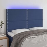  Posteljno vzglavje modro 144x5x118/128 cm blago, (20951772) | Shoptok.si