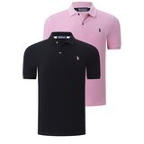 Dewberry DUO SET T8561 MENS TSHIRT-BLACK-PINK Cijene