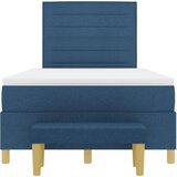  Box Spring Postelja z vzmetnico in klopjo Modra 120x190 cm Tkanina, (22080931) | Shoptok.si