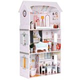 ECO TOYS Kućica za lutke Alice na 3 sprata, 4 sobe, set sa 9 komada nameštaja – ECOTOYS | Eponuda.com