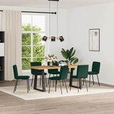  Blagovaonske stolice 6 kom tamnozelene baršunaste | shoptok.hr