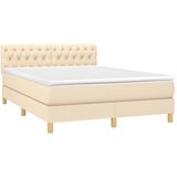  s oprugama i madracem krem 140x200 cm od tkanine | shoptok.hr