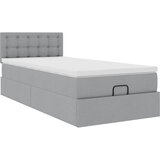  Otomanski krevet s madracem svijetlosivi 90x200 cm tkanine | shoptok.hr