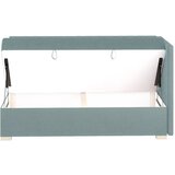 Ghado Plavi kutni dječji krevet s prostorom za odlaganje s madracem 90x200 cm Snugi - | shoptok.hr