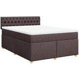 vidaXL Box spring postelja z vzmetnico temno rjav 140x190 cm blago, (21310613) | Shoptok.si