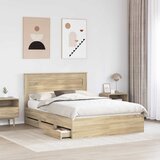  Krevetna konstrukcija s ladicama Sonoma hrast 150 x 200 cm | shoptok.hr