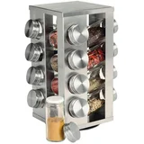 Začimbnik 16-delni na vrtljivem stojalu 14x14xh28cm / inox, steklo, (5000198939)