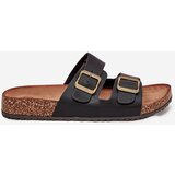 EVENTO Women's Flip Flops On Cork Platform With Buckles Black Vesina | shoptok.hr