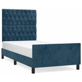  Okvir za krevet bez madraca tamnoplavi 100x200 cm baršunasti | shoptok.hr