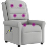 vidaXL Masažni naslanjač sivo blago | Shoptok.si