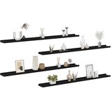  Zidne police 4 kom crne 115 x 9 x 3 cm | shoptok.hr