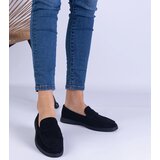 Gemre Black classic perforated eco-suede loafers Sargossi | Shoptok.si