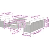  Set vrtne sofe (10 komada) s jastucima Bež Poli ratan Akacija | shoptok.hr