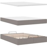 vidaXL Otomanski posteljni okvir z vzmetnico taupe 140x200 cm blago | Shoptok.si