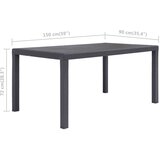  Vrtni stol smeđi 150 x 90 x 72 cm plastika s izgledom ratana | Eponuda.ba