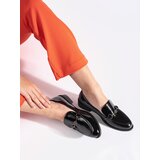 GOODIN Black patent leather women's loafers with decoration | shoptok.hr