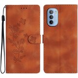 INORCO Za Motorola Moto G52 4G/G82 5G PU usnjena torbica za telefon z odtisom cvetov, denarnica za mobilni telefon, pokrov stojala, (22036752) Cene