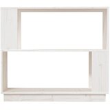 Ormarić za knjige / pregrada bijeli 80 x 25 x 70 cm od borovine | shoptok.hr