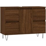 Maison Chic Kopalniška omarica - Kopalniški kabinet rjavi hrast 80x33x60 cm inženirski les, (21794461) Cene