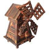  Drvena vrtna vjetrenjača, rotirajuća, ukrasna tamna 60 cm | shoptok.hr