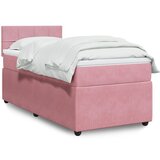 vidaXL Box spring postelja z vzmetnico roza 80x200 cm žamet | Shoptok.si