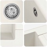  Umivaonik Bijelo 780 x 500 mm 80% kvarc i 20% smola | shoptok.hr