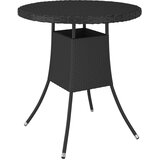 Vrtni stol crni 70 x 70 x 73 cm od poliratana | shoptok.hr