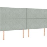 vidaXL Posteljni pod z vzmetnico svetlo siva 200x200 cm žamet, (22052479) | Shoptok.si